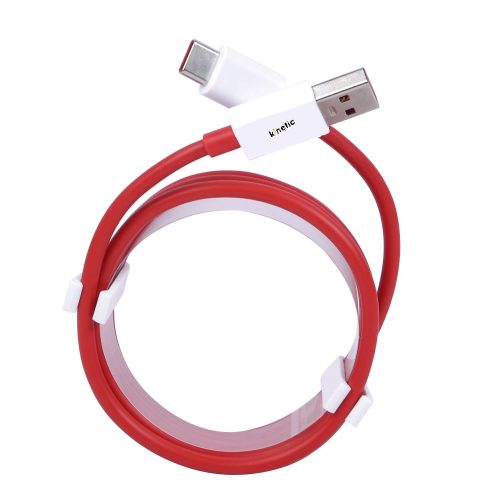 Kinetic USB to USB Type-C 2.0 Super Quick Charging Cable for Smartphone, 65 Watt,1 meter (1000mm) Red Color